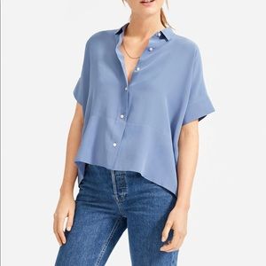 Everlane clean silk square shirt